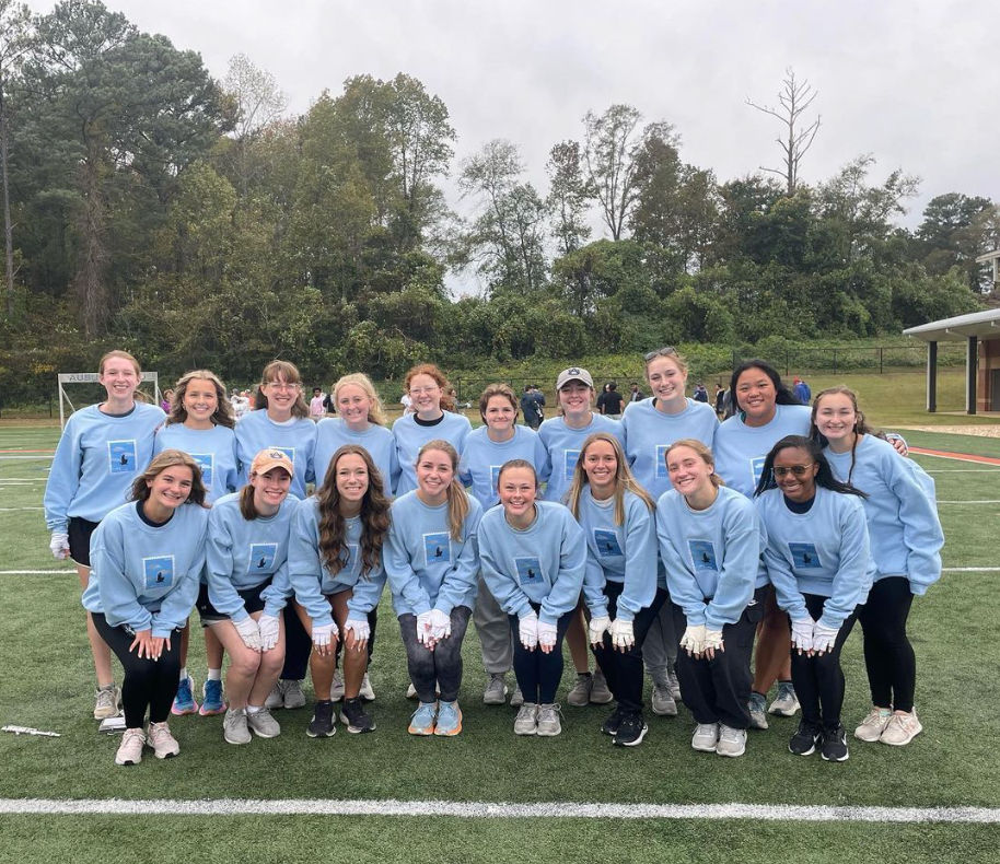 An image of a soccer team wearing custom printed crewneck