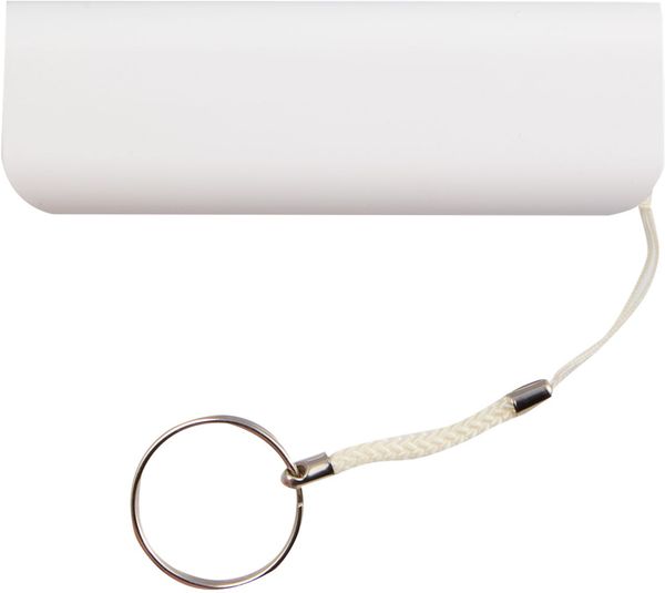 Am image of a Custom UL Listed Spark 2200 mAh Power Bank in White!