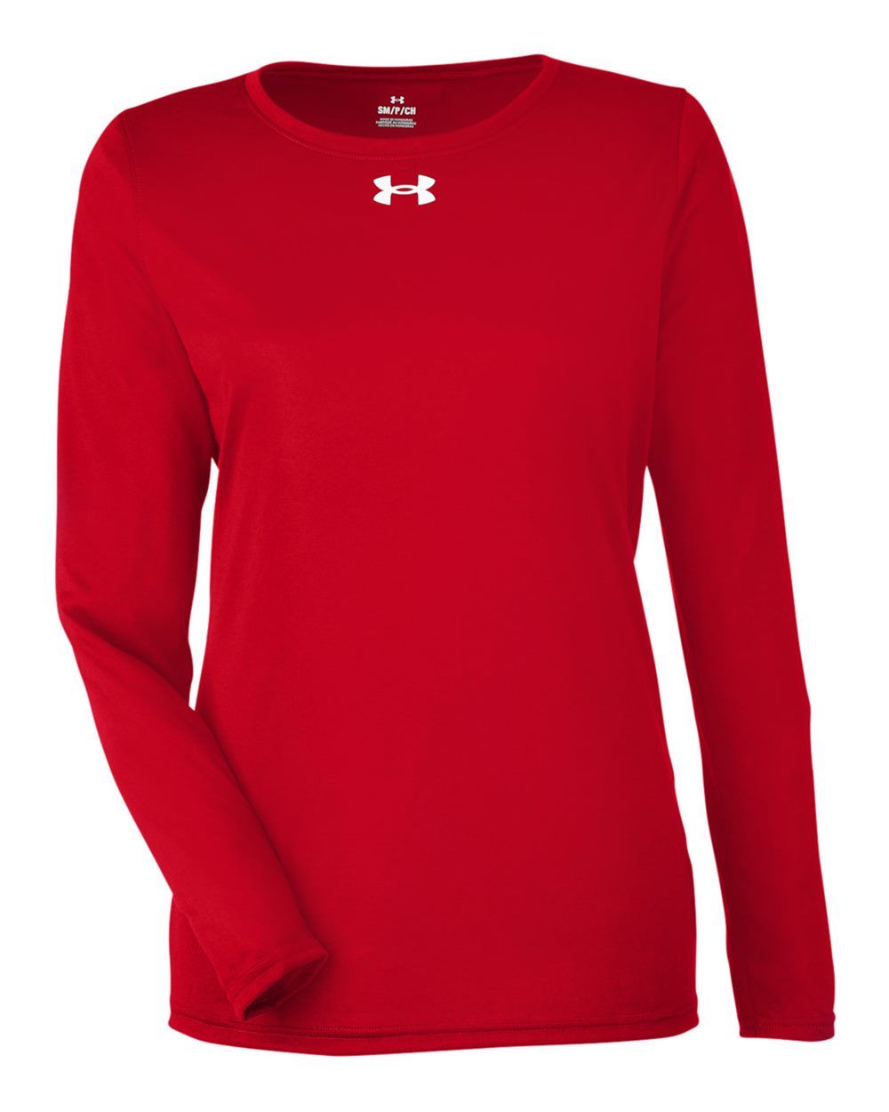 Under Armour Ladies' Team Tech Long Sleeve T Shirt in Red/white