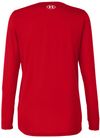 Am image of a Custom Under Armour Ladies' Team Tech Long Sleeve T Shirt in Red/white!