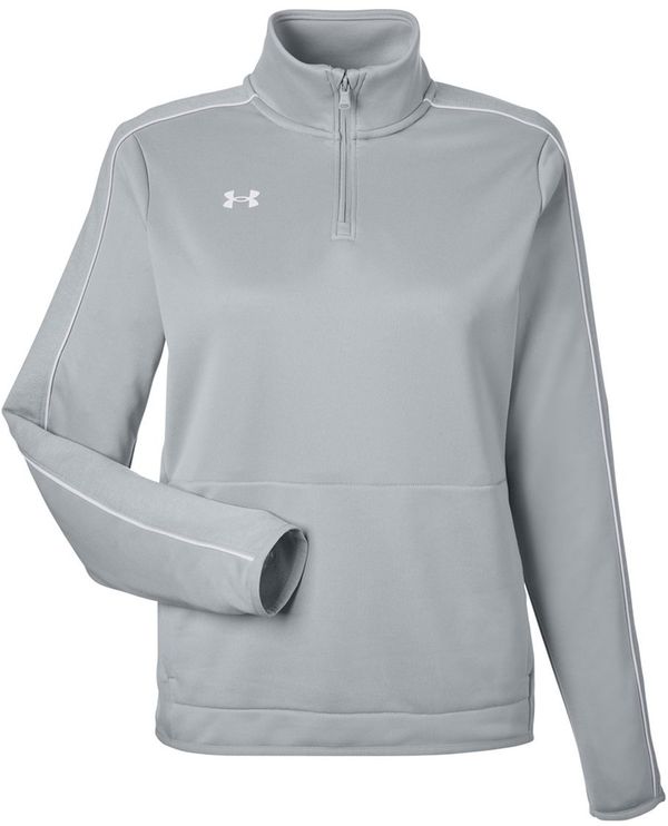 An image of a Custom Under Armour Ladies Command Quarter Zip in Grey!