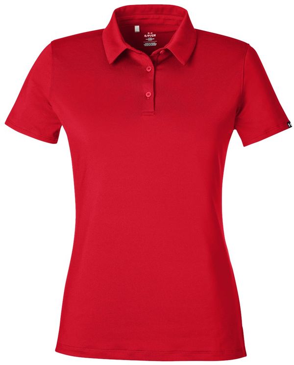 An image of a Custom Under Armour Ladies Recycled Polo in Red!