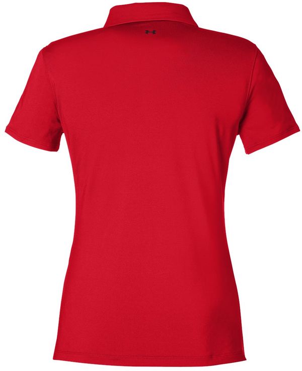 An image of a Custom Under Armour Ladies Recycled Polo in Red!