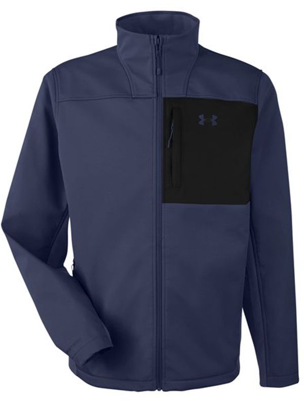 An image of a Custom Under Armour Men's ColdGear® Infrared Shield 2.0 Jacket in MD NVY/ M NV!