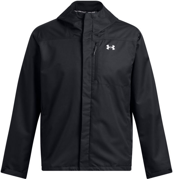 Am image of a Custom Under Armour Men's Porter 3 in 1 2.0 Jacket in Black/ White!