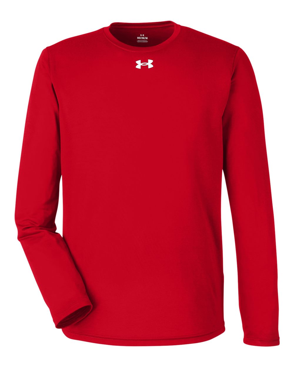 Under Armour Men's Team Tech Long Sleeve T Shirt in Red/white