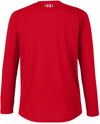 Am image of a Custom Under Armour Men's Team Tech Long Sleeve T Shirt in Red/white!