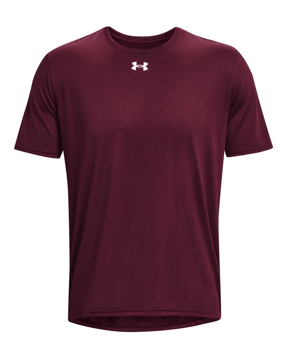 Under Armour Men's Team Tech T Shirt in Maroon/white