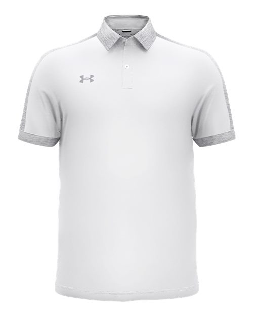 Under Armour Men's Trophy Level Polo in White/Mod Grey