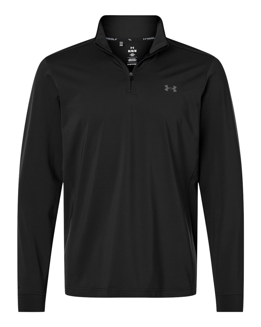 Under Armour Mens Drive Quarter Zip Pullover in Black/Castlerock