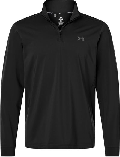 Am image of a Custom Under Armour Mens Drive Quarter Zip Pullover in Black/Castlerock!