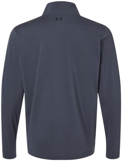 Am image of a Custom Under Armour Mens Drive Quarter Zip Pullover in Downpour Grey/ Midnight Navy!