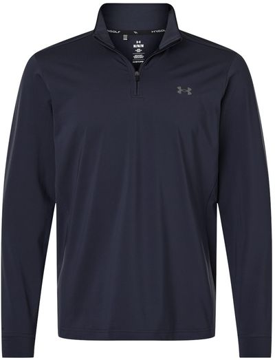 Am image of a Custom Under Armour Mens Drive Quarter Zip Pullover in Midnight Navy/ Castlerock!