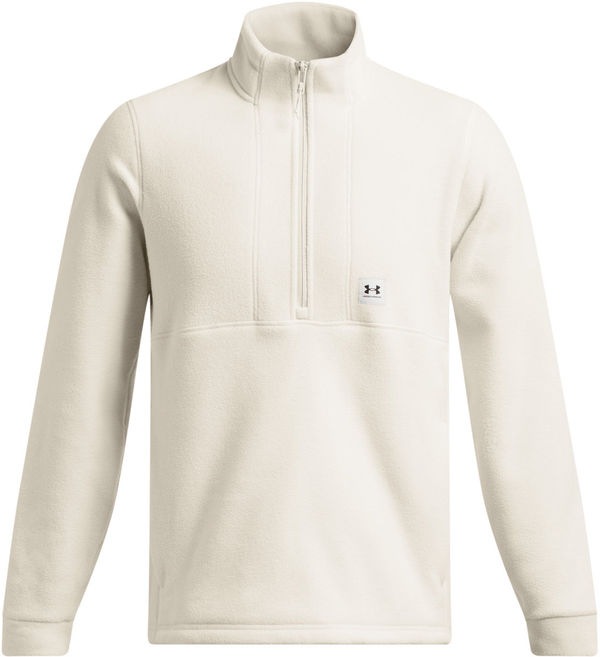 Am image of a Custom Under Armour Mens Expanse Fleece Half Zip in Sum White!