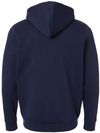 An image of a Custom Under Armour Mens Icon Fleece Hooded Full Zip in Midnight Navy/White!