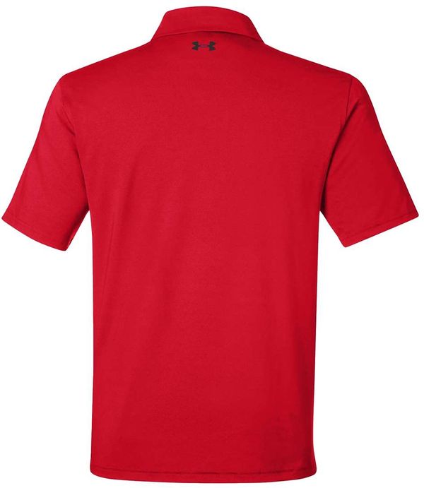 An image of a Custom Under Armour Mens Recycled Polo in Red!