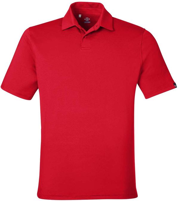 An image of a Custom Under Armour Mens Recycled Polo in Red!