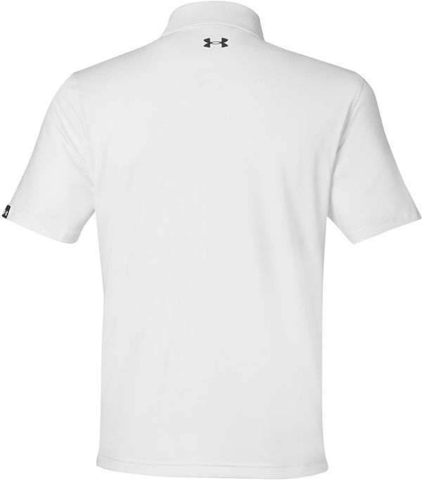 An image of a Custom Under Armour Mens Recycled Polo in White!