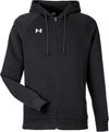 Am image of a Custom Under Armour Mens Rival Fleece Full Zip in Black/White!