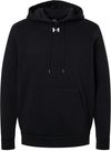 An image of a Custom Under Armour Mens Team Icon Fleece Hooded Sweatshirt in Black/White!