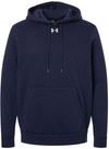 An image of a Custom Under Armour Mens Team Icon Fleece Hooded Sweatshirt in Midnight Navy/White!