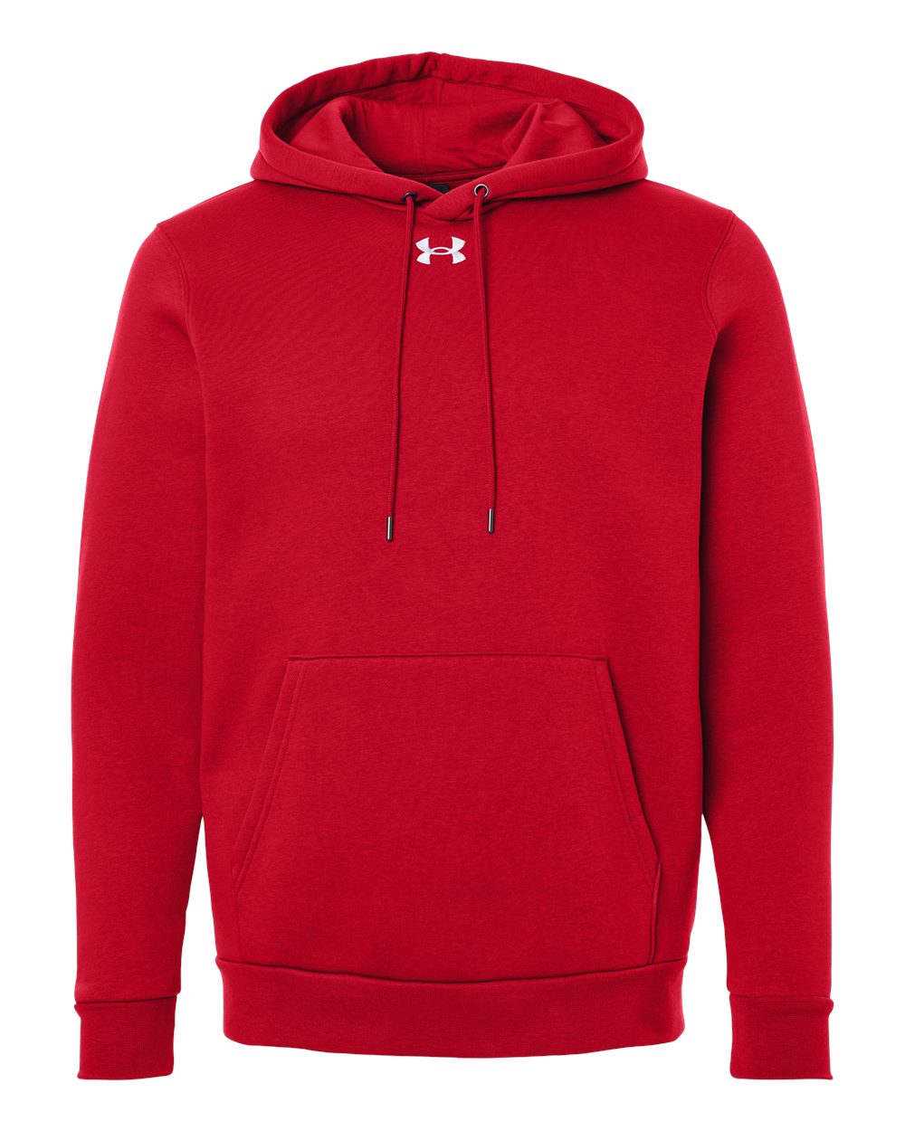 Under Armour Mens Team Icon Fleece Hooded Sweatshirt in Red/White