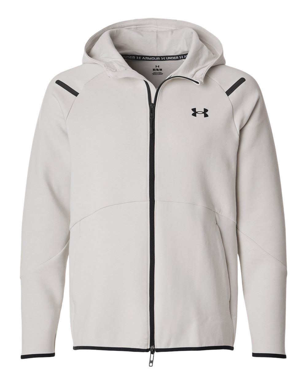 Under Armour Mens Unstoppable Fleece Full Zip in Summit White/Black