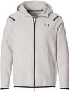 Am image of a Custom Under Armour Mens Unstoppable Fleece Full Zip in Summit White/Black!
