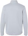 Am image of a Custom Under Armour Storm Sweater Fleece Quarter Zip Pullover in Steel/White!