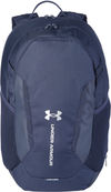 Am image of a Custom Under Armour Team Hustle Backpack in Midnight!
