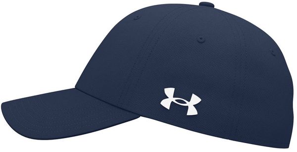 An image of a Custom Under Armour Unisex Team Blitzing Cap in Midnight Navy/White!