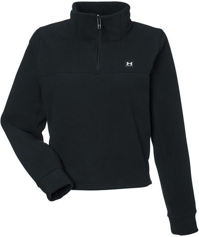 Am image of a Custom Under Armour Womens Expanse Fleece Half Zip in Black!