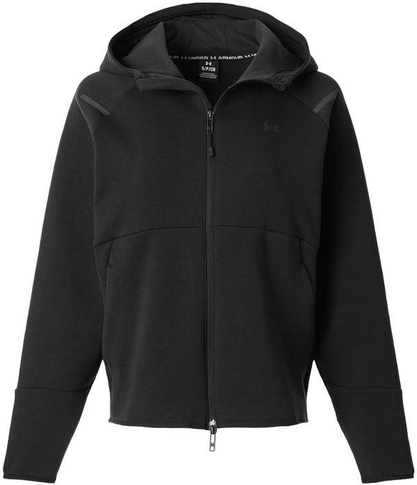 Am image of a Custom Under Armour Womens Unstoppable Fleece Full Zip in Black!