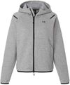 An image of a Custom Under Armour Womens Unstoppable Fleece Full Zip in Mod Grey/Black!