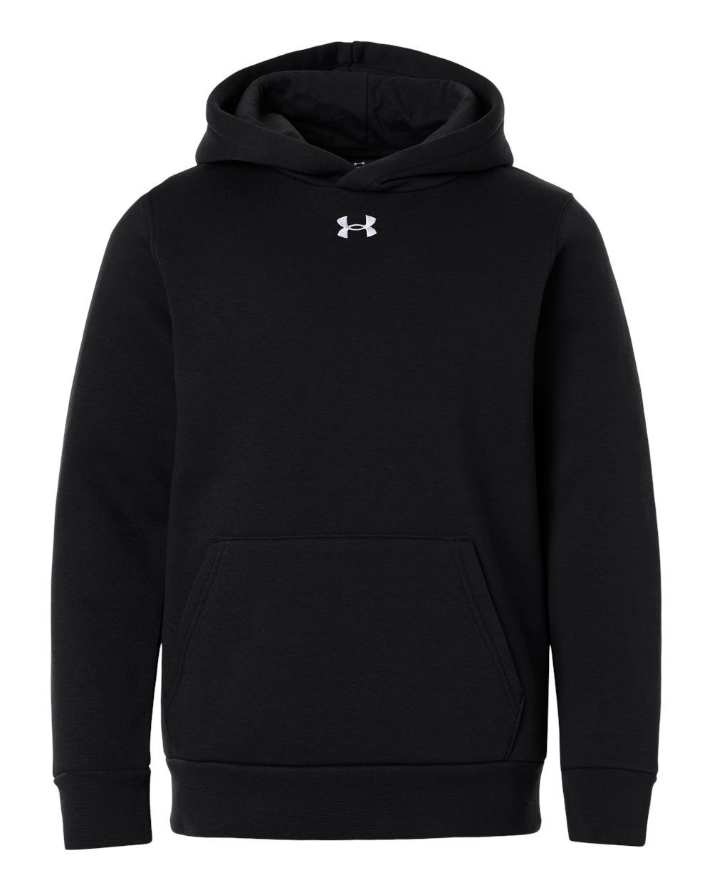 Under Armour Youth Team Icon Fleece Hooded Sweatshirt in Black/White