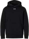 An image of a Custom Under Armour Youth Team Icon Fleece Hooded Sweatshirt in Black/White!