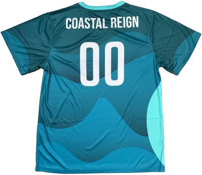 Am image of a Custom Sublimated Youth V Neck Jersey in Essential!