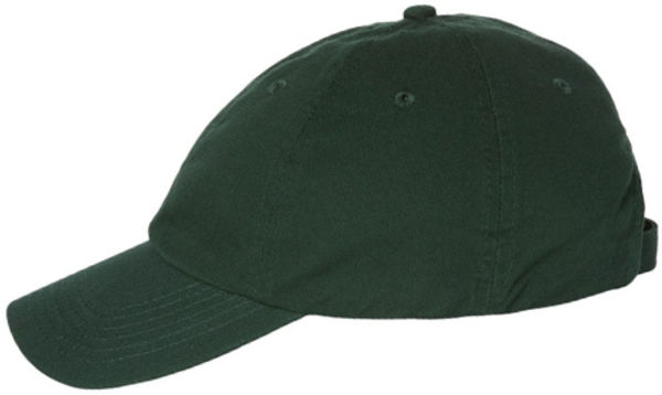 An image of a Custom Valucap Adult Bio Washed Classic Dad's Cap in Forest Green!