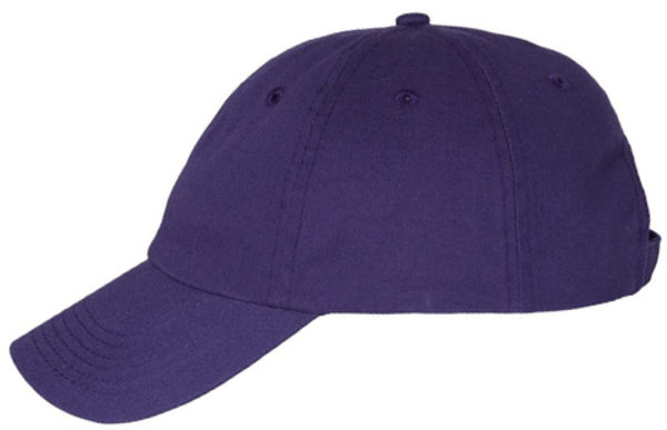 An image of a Custom Valucap Adult Bio Washed Classic Dad's Cap in Purple!