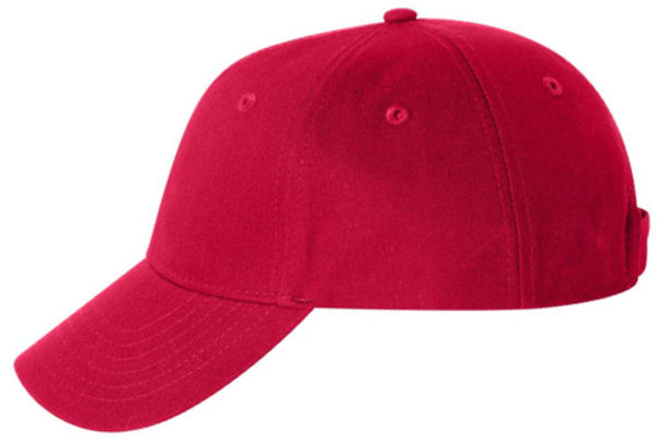 An image of a Custom Valucap Chino Cap in Red!