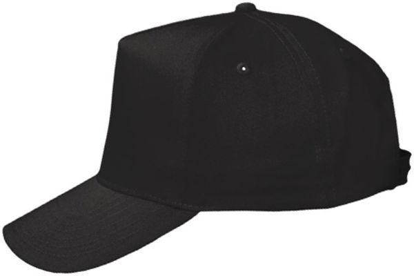 An image of a Custom Valucap Five Panel Cap in Black!