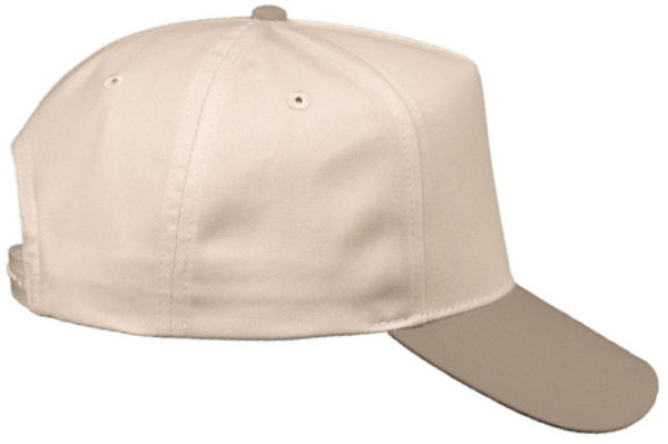 An image of a Custom Valucap Five Panel Cap in Khaki!