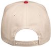 Am image of a Custom Valucap Five Panel Cap in Natural/Red!