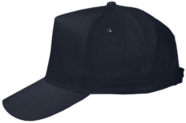 An image of a Custom Valucap Five Panel Cap in Navy!