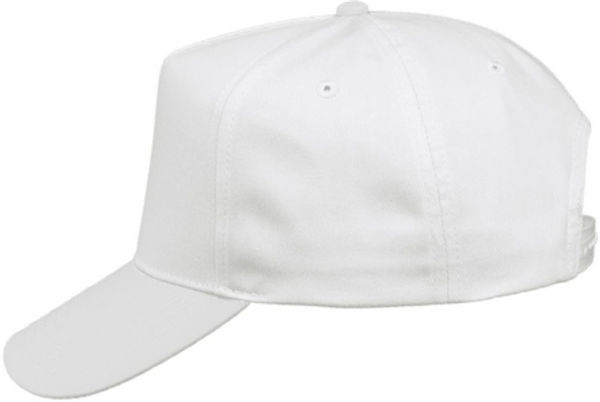 An image of a Custom Valucap Five Panel Cap in White!