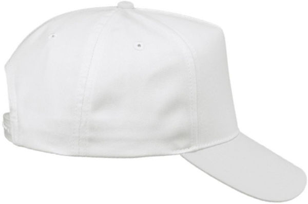 An image of a Custom Valucap Five Panel Cap in White!