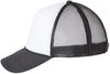 An image of a Custom Valucap Foam Mesh Back Trucker Cap in White/Black!
