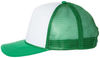 An image of a Custom Valucap Foam Mesh Back Trucker Cap in White/Kelly!