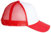 An image of a Custom Valucap Foam Mesh Back Trucker Cap in White/Red!