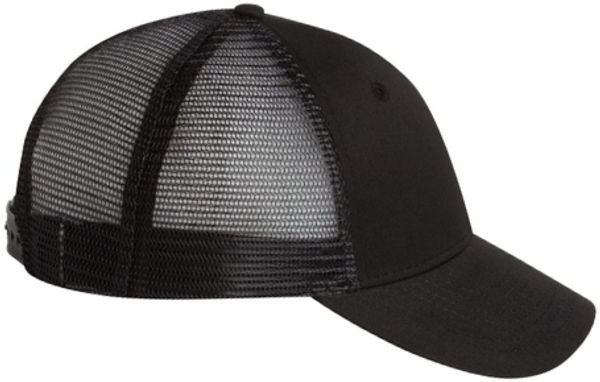 An image of a Custom Valucap Mesh Back Trucker Cap in Black!